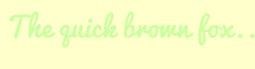Image with Font Color CDFFA1 and Background Color FFFFCC